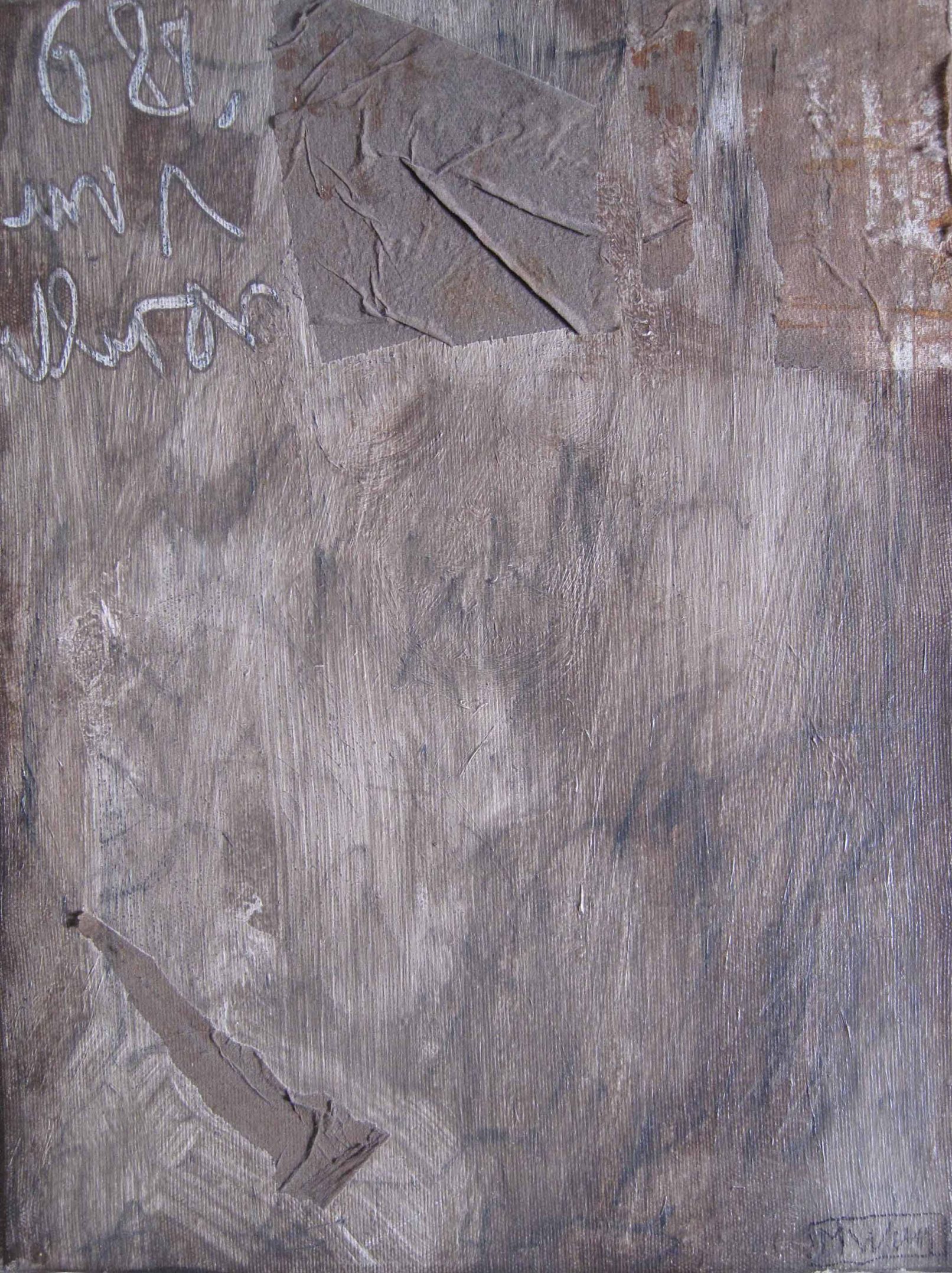Untitled, 1991 - oil and collage on canvas, cm 40x30