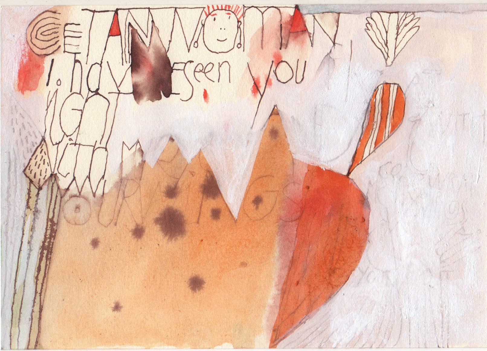 Cetan Woman, 2016 - Cetan Woman 3, 2016 - India ink and watercolour on paper
