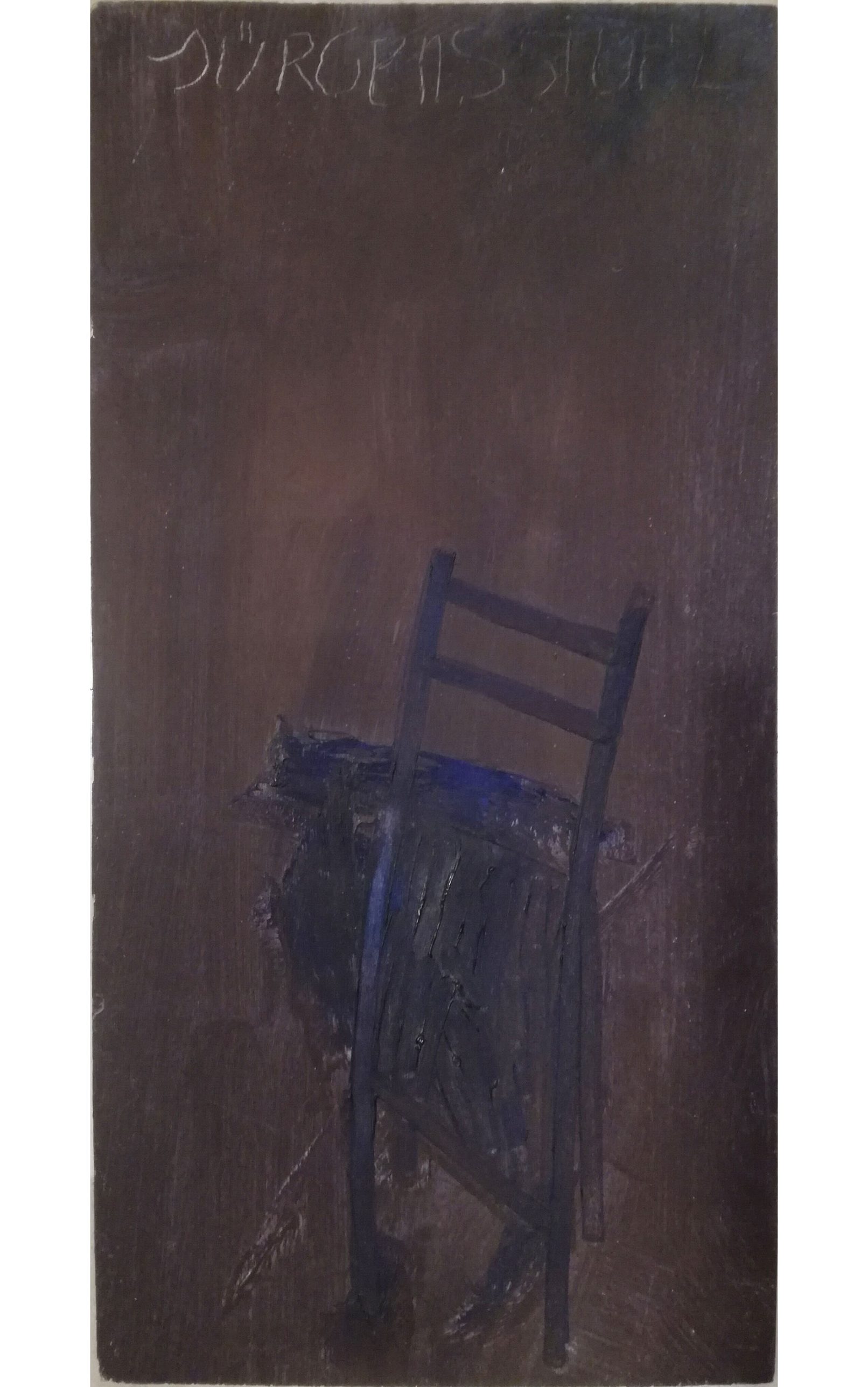 Jürgen's Chair, Jürgens Stuhl, 2017 - oil on board