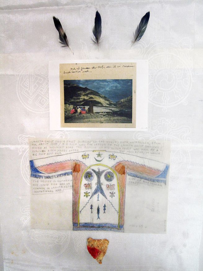 Khata 2, 2011 - collage on Khata, cm 300x30