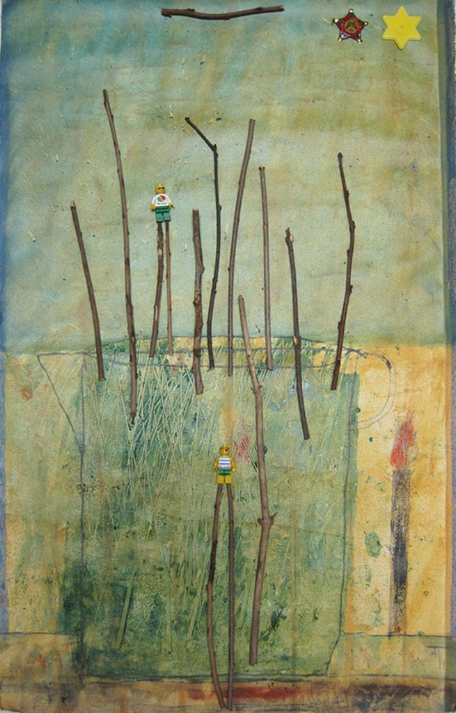 Su una poesia di G.C, 5.10.2013 - tecnica mista su tela, cm 79,5x50,5