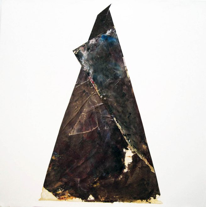 Tepee-Collage n.3, 2018-2020 - collage su tela, cm 50x50