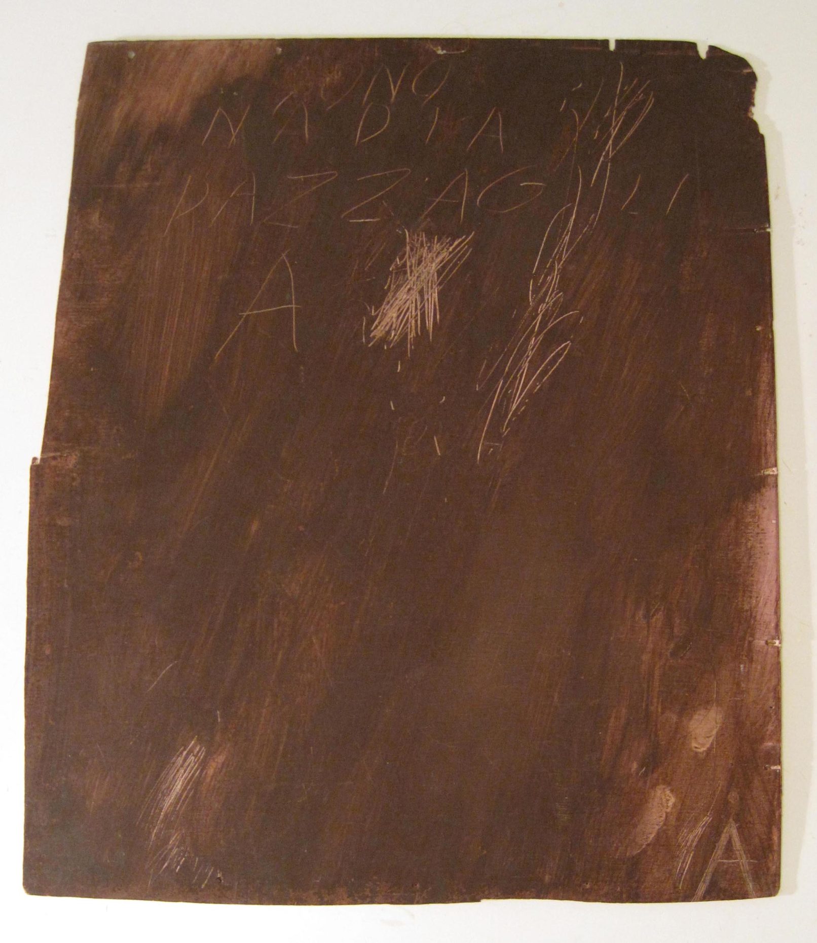 Io sono... , 1995 - olio su compensato riciclato, cm 50,5x43