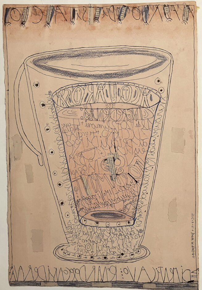 ACQUAROSA, 2019 - Tecnica mista su carta, cm 52x35